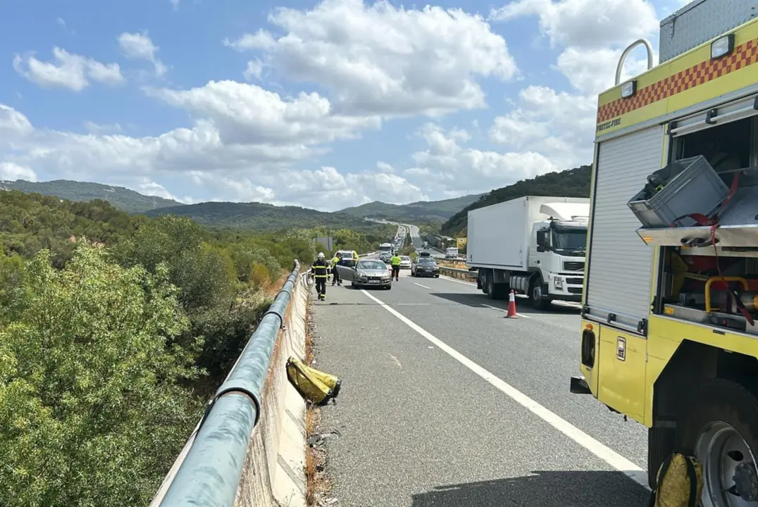 Accidente mortal en la A-381. FOTO: Bomberos C&aacute;diz