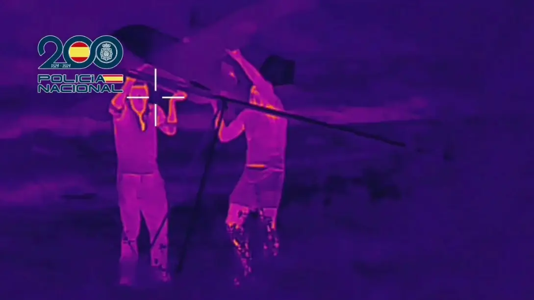 Algunos de los drones interceptados y que operaban de noche
