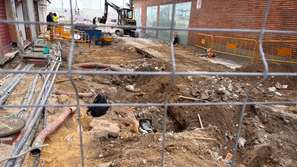 Zona en la que se ha hallado la estructura histórica