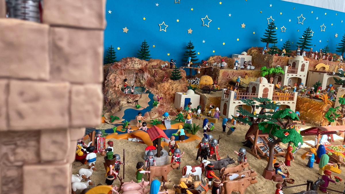 Belén con figuras de Playmobil 14