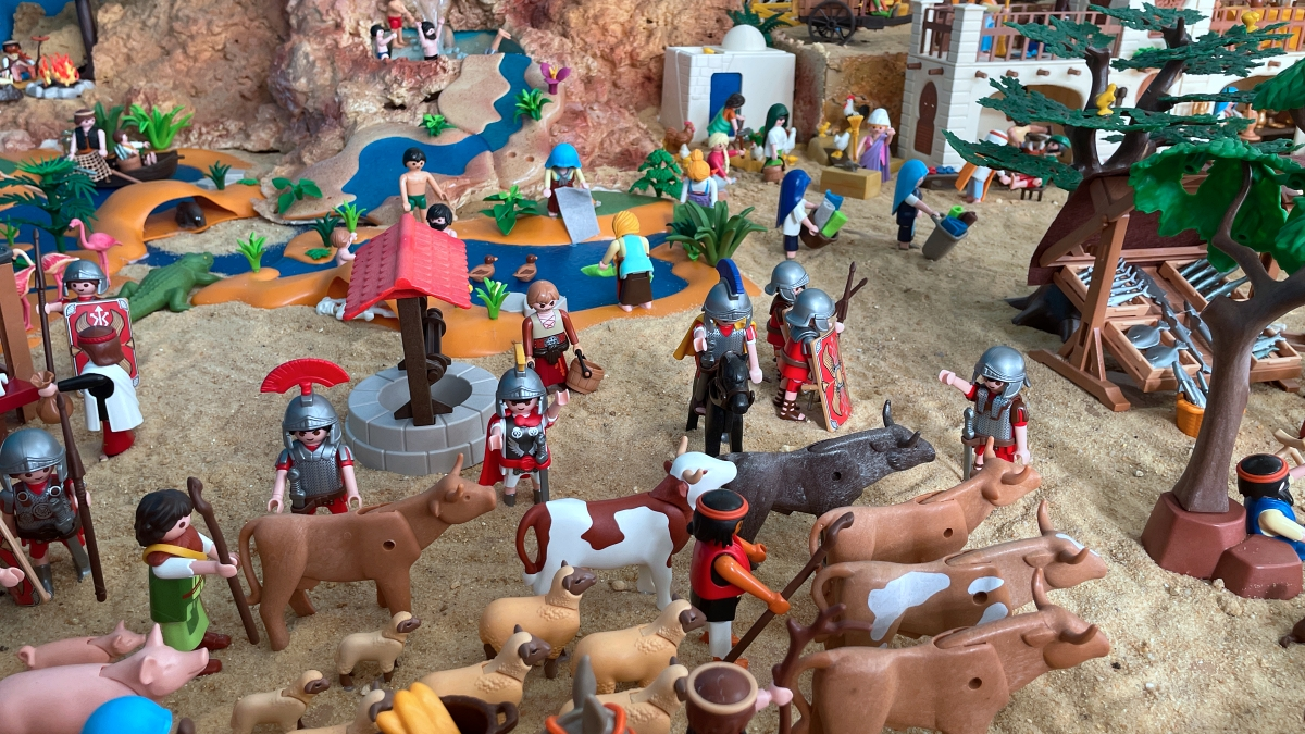 Belén con figuras de Playmobil 15