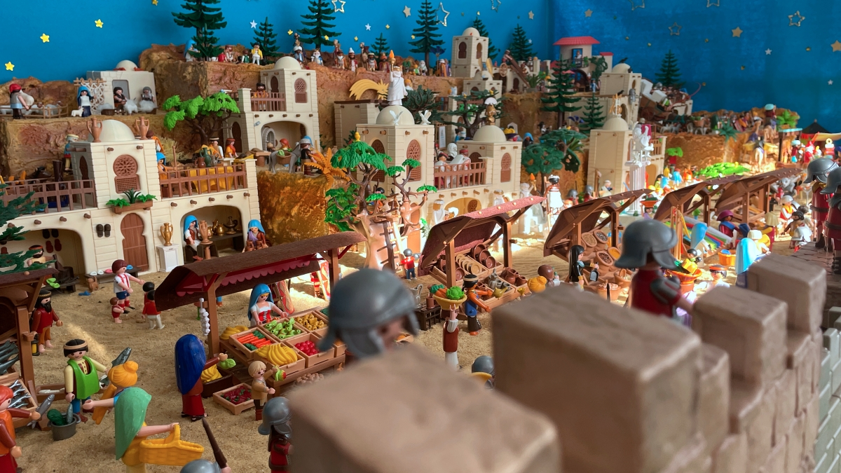 Belén con figuras de Playmobil 17