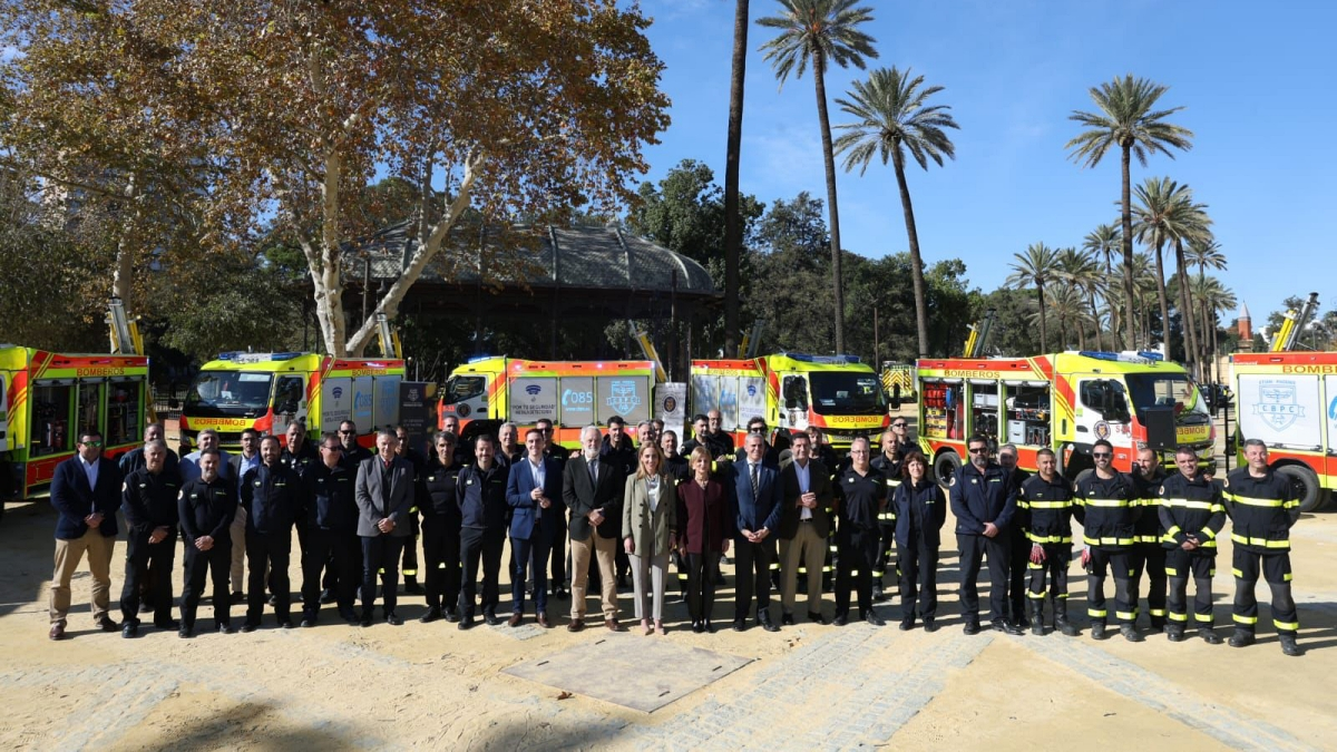 Presentación de los nuevos furgones llevada a cabo en Jerez