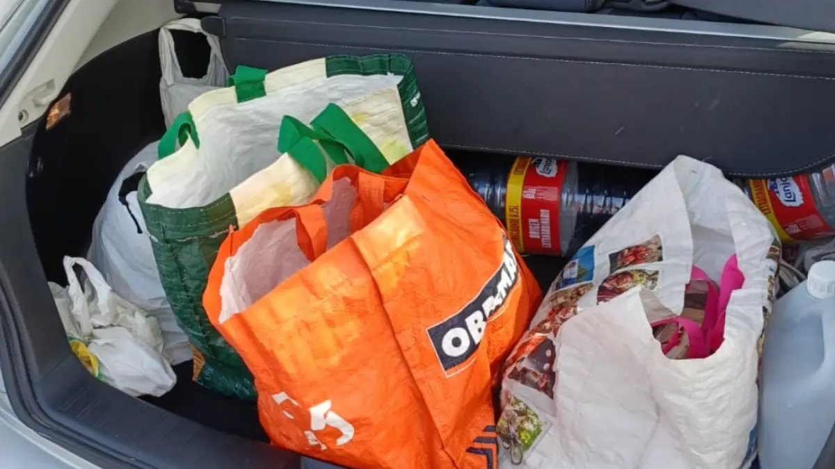 Algunos de los productos robados y que fueron localizados en el interior del vehículo
