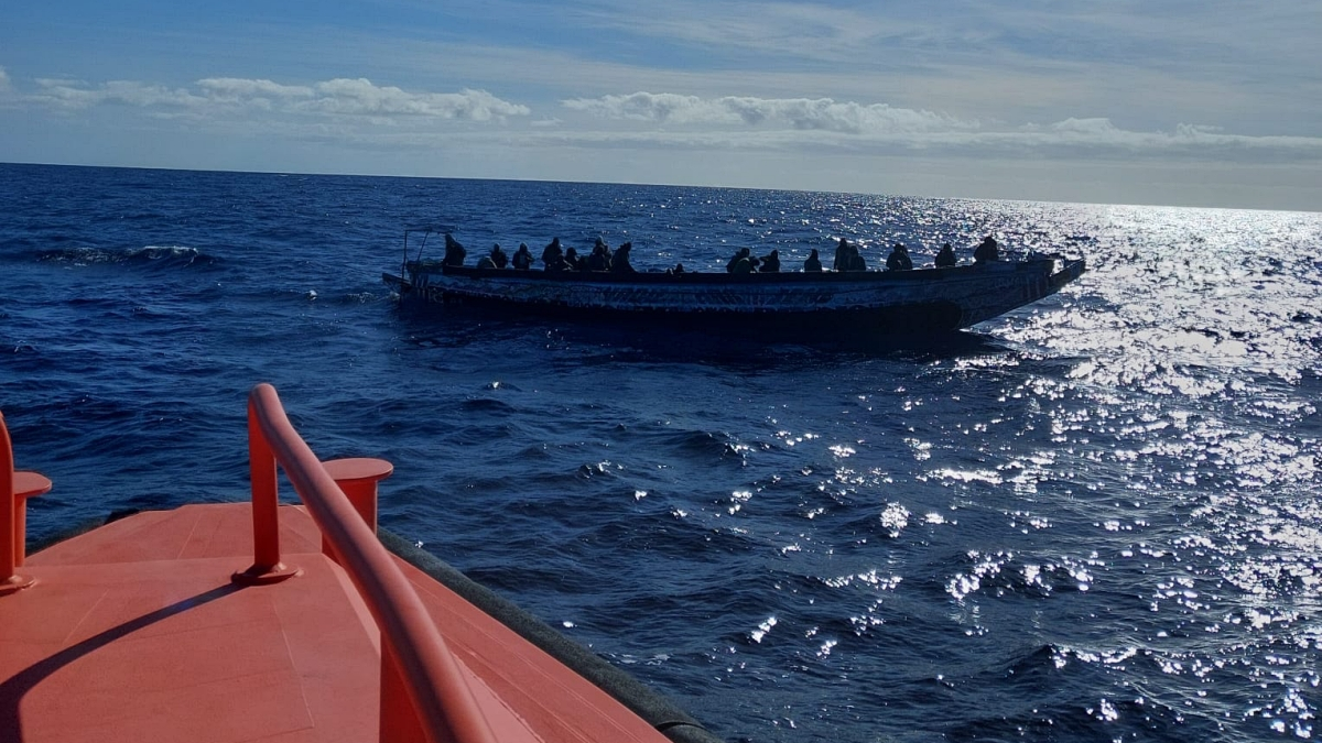 Una embarcación de migrantes llegando a las costas españolas. FOTO - Salvamento Marítimo