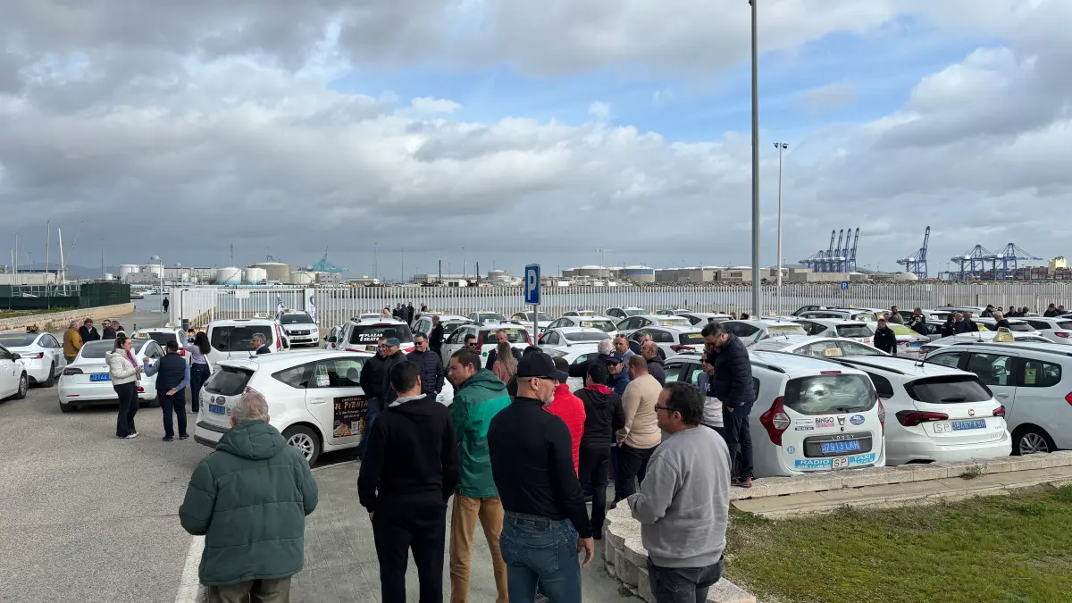 Concentración de protesta de taxistas9