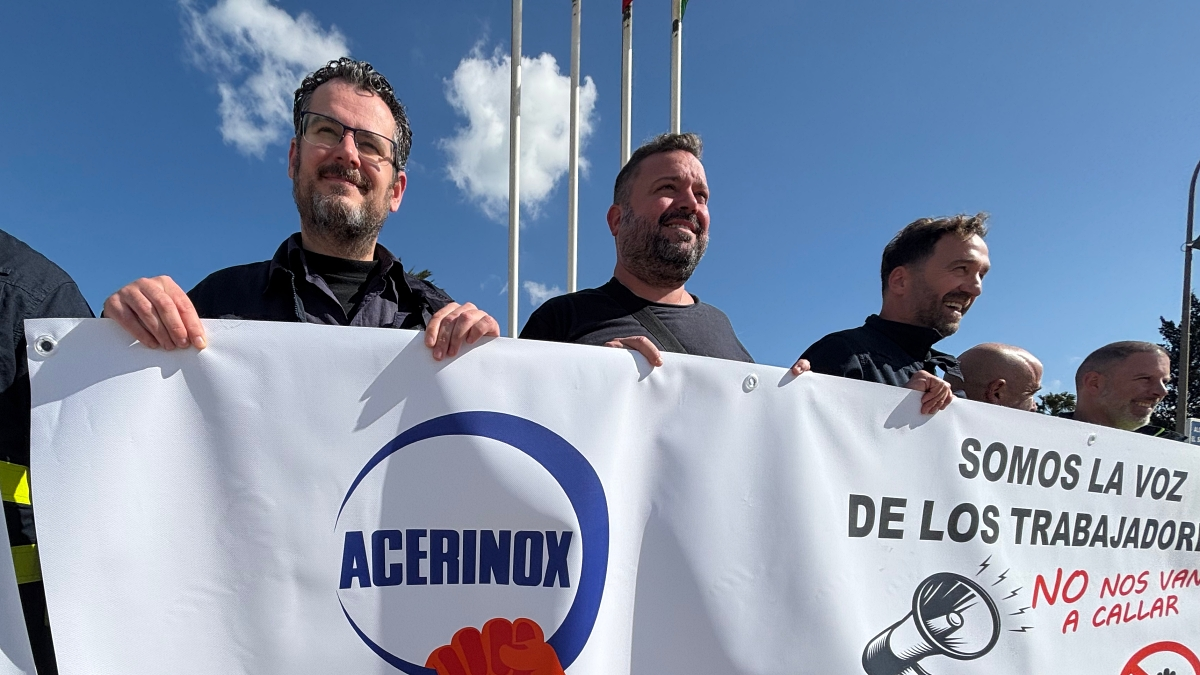 Concentración Acerinox, un año después del inicio de la huelga