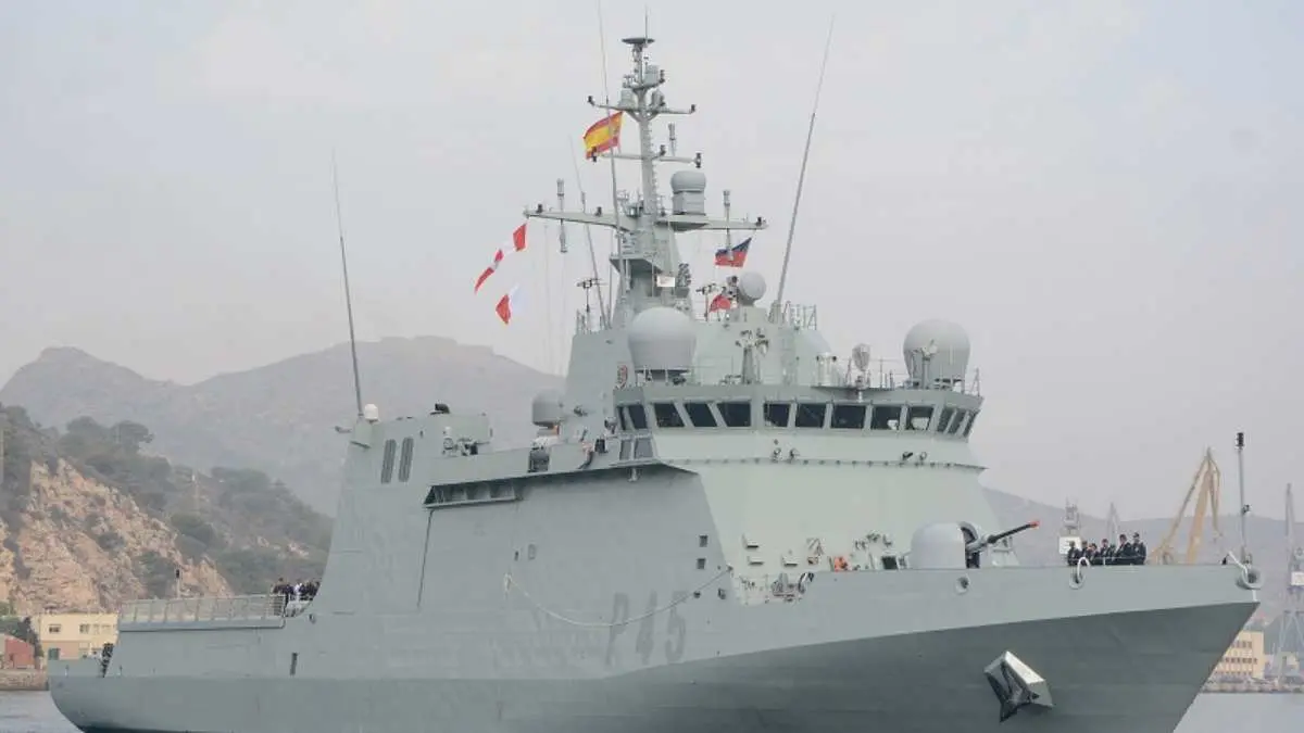 El BAM 'Audaz' ya ha puesto rumbo al Estrecho. FOTO- Armada Española