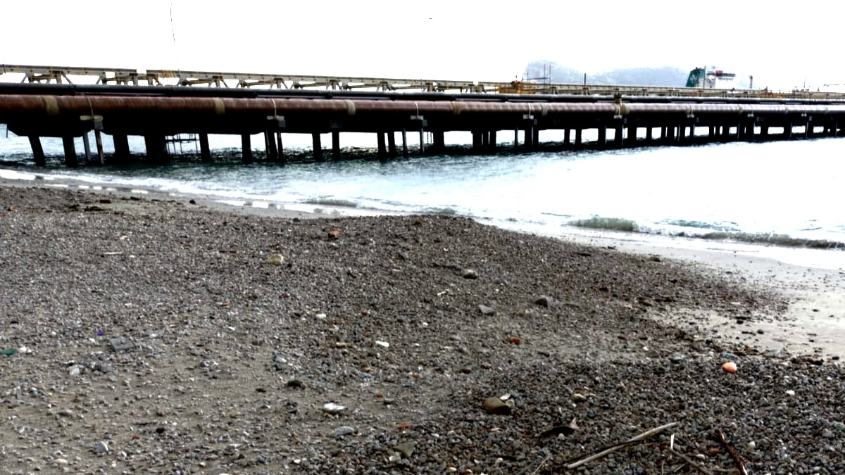 Estado en el que se encuentra una parte del litoral de la playa de Guadarranque