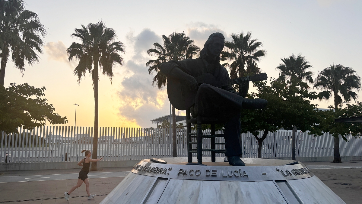 La protesta se llevará a cabo junto a la estatua de Paco de Lucía en el acceso central al puerto