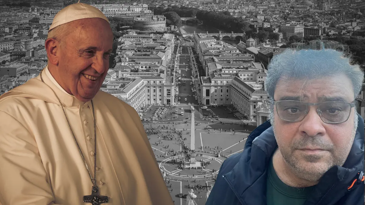 El poema del algecire&ntilde;o Jos&eacute; luis Gonz&aacute;lez (d) en homenaje al Papa Francisco