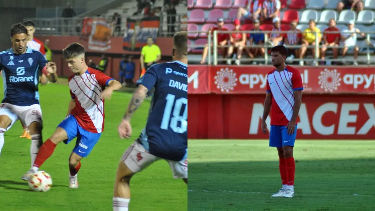 Celorio y Javi Alonso (d), con la albirroja durante esta pasada andadura 