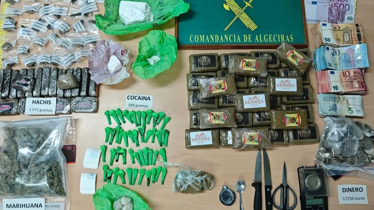 Incautaci&oacute;n de la Guardia Civil en el punto de venta de drogas de la Estaci&oacute;n de San Roque