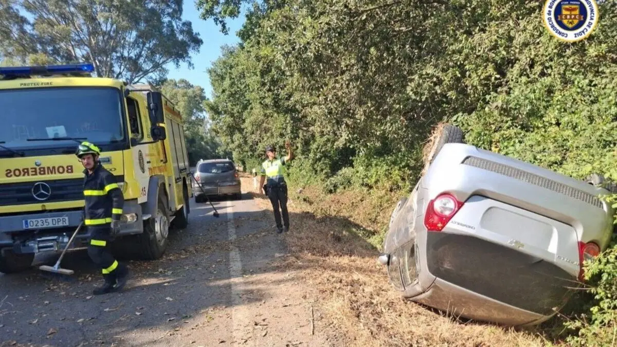Accidente en la A-405 a a altura de Los Barrios