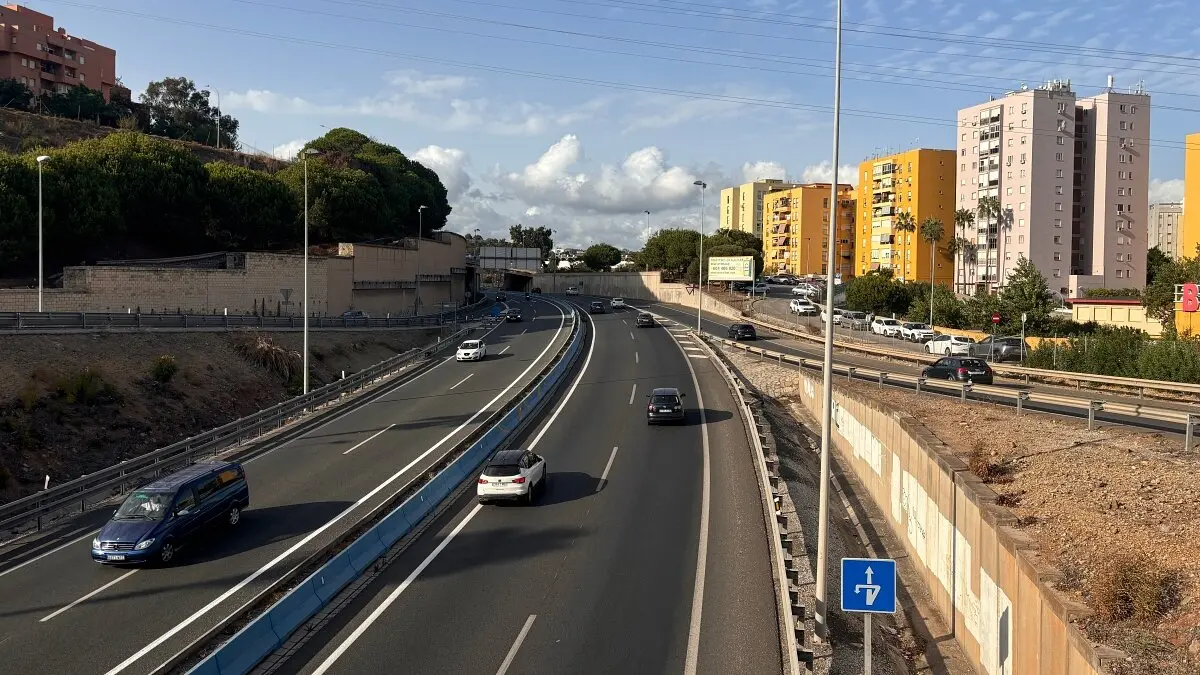 La autovía A7 a su paso por Algeciras