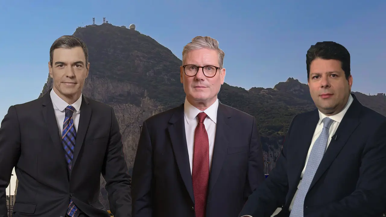 Pedro S&aacute;nchez, Keir Starmer y Fabian Picardo