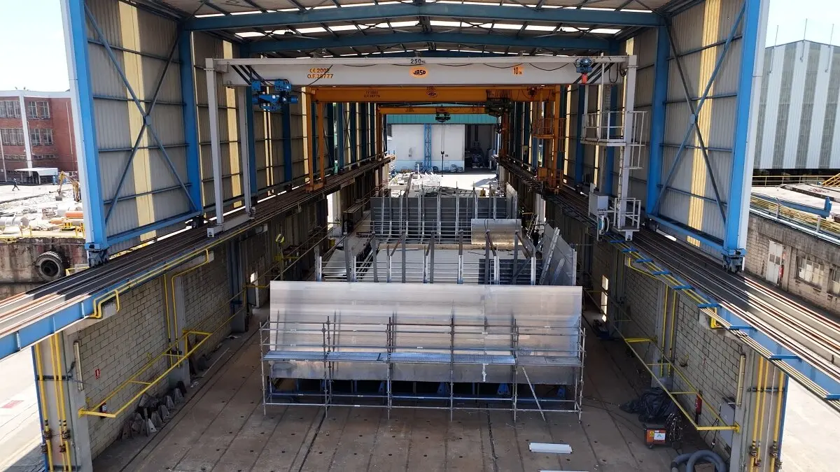 Construccion de los primeros fast ferries eléctricos. FOTO - Balearia