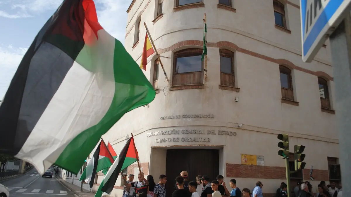 Palestina, en la mente de estos manifestantes en Algeciras 1