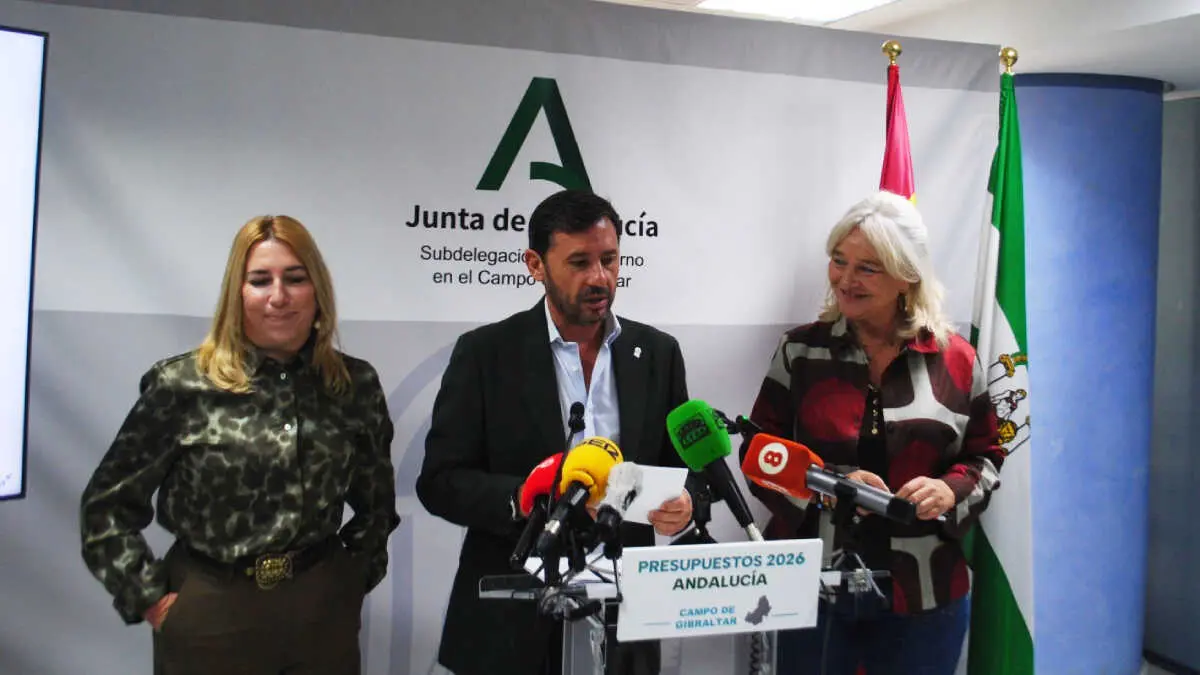Mercedes, Javier e Inmaculada, presentando los presupuestos de 2026 en la ma&ntilde;ana de este jueves