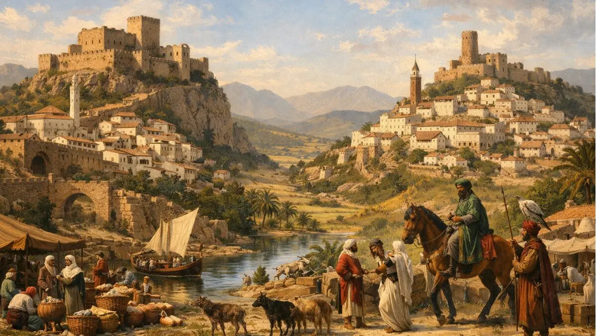 Imagen de Castellar y Jimena en &eacute;poca morisca realizada con ChatGPT