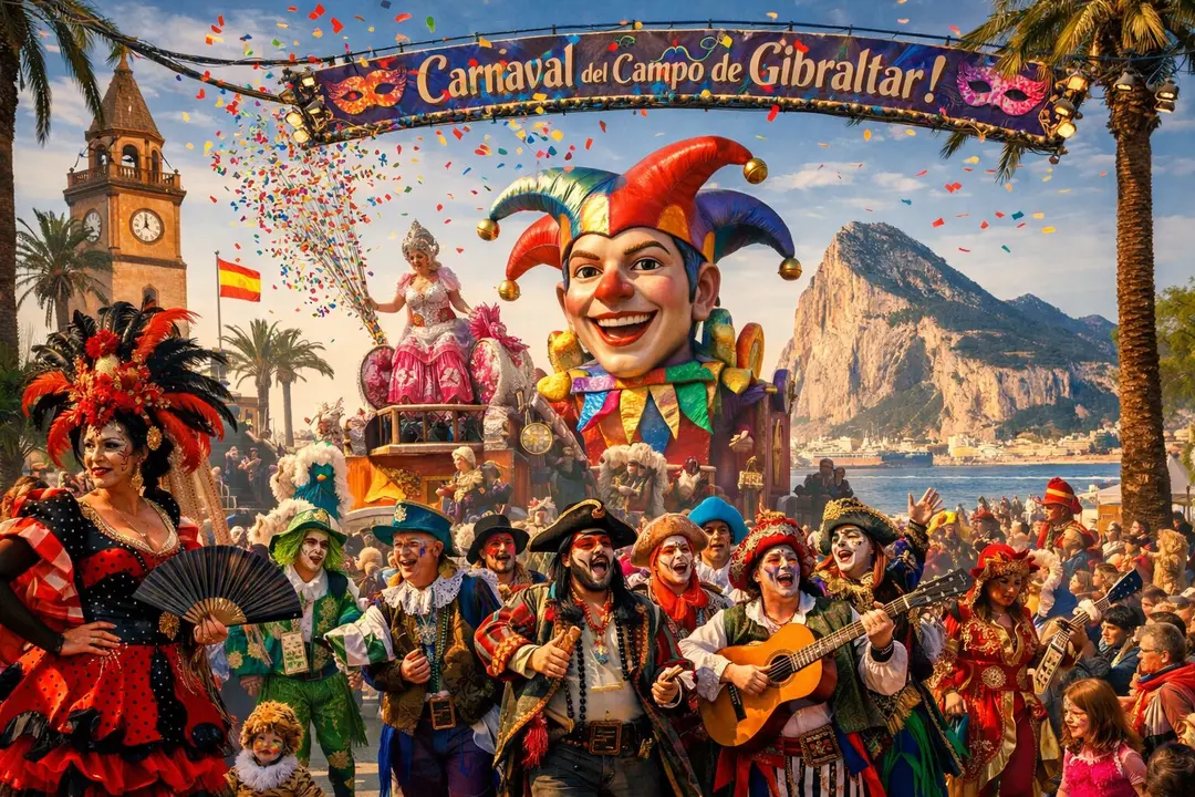Carnaval en el Campo de Gibraltar. Creado con ChatGPT