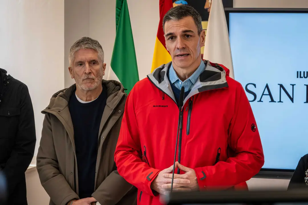Pedro S&aacute;nchez se desplaza a San Roque para evaluar los da&ntilde;os de las borrascas _ FOTO: FJ Ben&iacute;tez