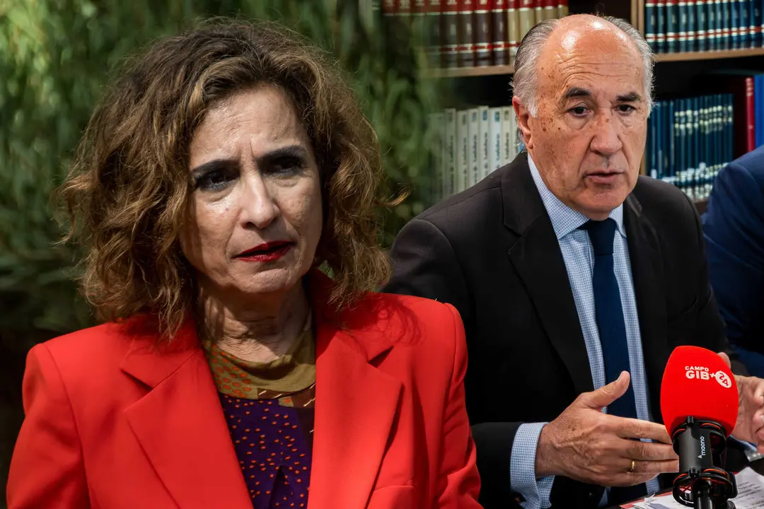 Montaje con la vicepresidenta del Gobierno, Mar&iacute;a Jes&uacute;s Montero, y el alcalde de Algeciras, Jos&eacute; Ignacio Landaluce, en relaci&oacute;n con la pol&eacute;mica pol&iacute;tica surgida tras sus declaraciones - FOTOS: FJ Ben&iacute;tez