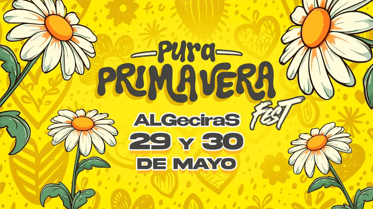 Cartel anunciador de la segunda edici&oacute;n del Pura Primavera Fest en Algeciras
