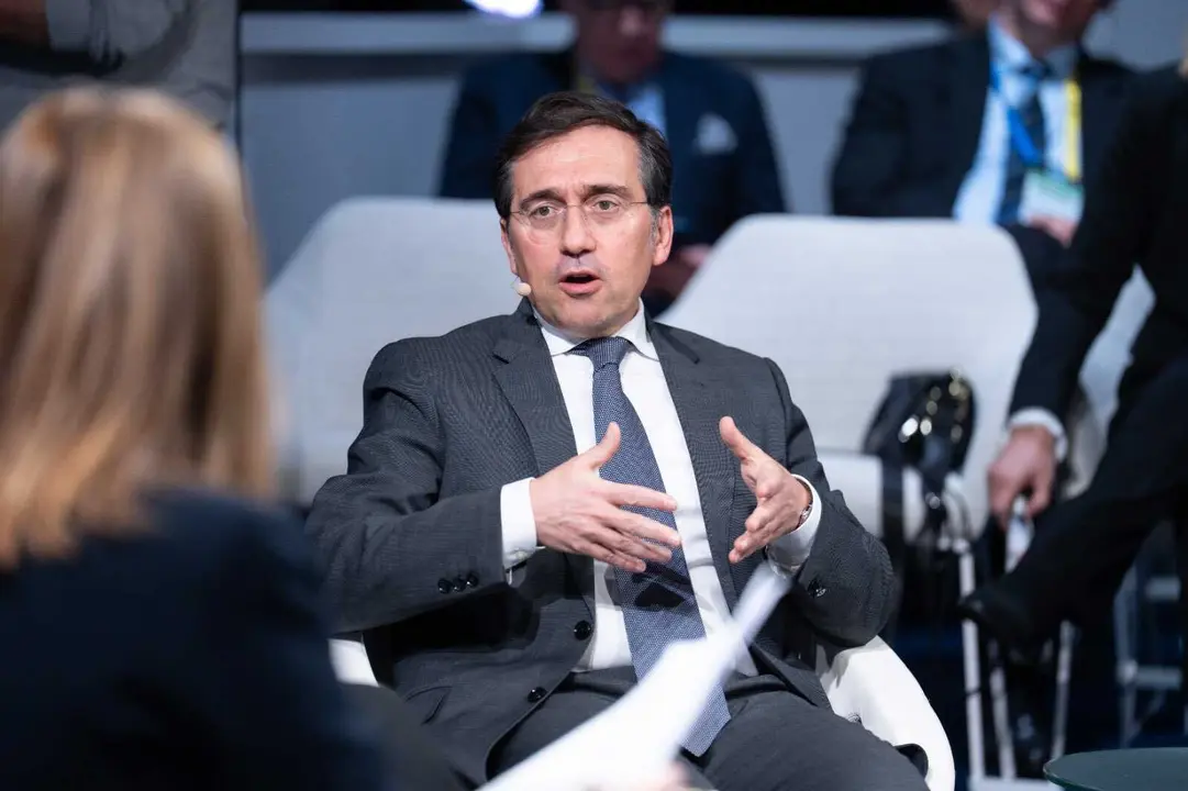 Jos&eacute; Manuel Albares, en una comparecencia reciente sobre el acuerdo de Gibraltar y su impacto en la comarca