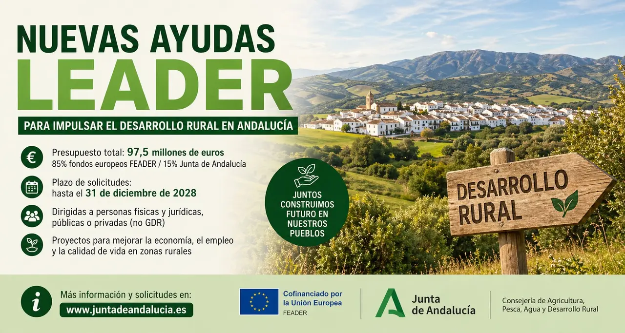 Imagen representativa de proyectos rurales financiables dentro del programa LEADER en Andaluc&iacute;a