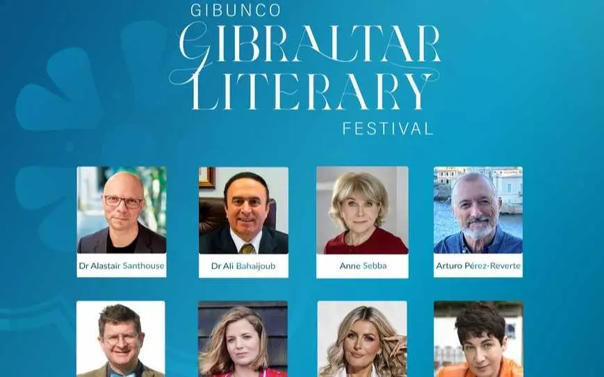 Cartel ponentes Festival literario de Gibraltar Gibunco 2026