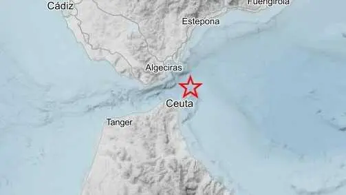 Registro s&iacute;smico localizado en el entorno del Estrecho de Gibraltar.