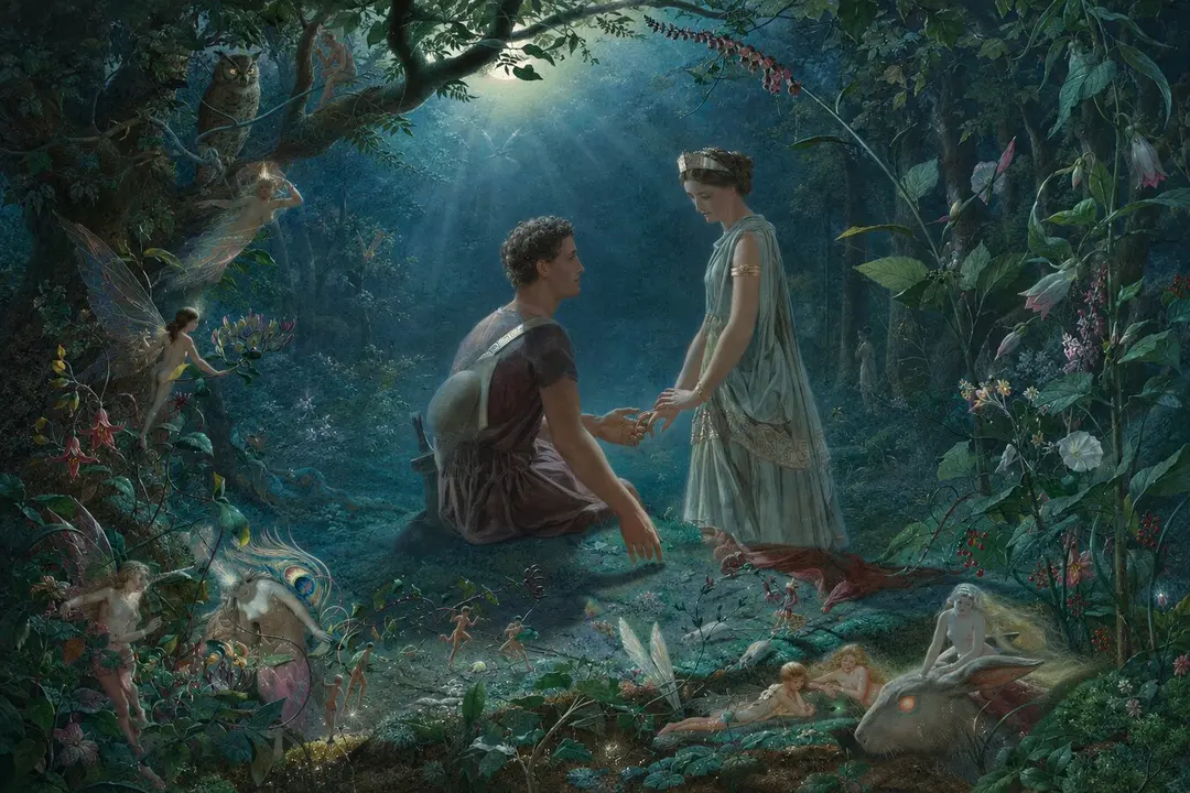Escena inspirada en el universo fant&aacute;stico de &ldquo;Sue&ntilde;o de una noche de verano&rdquo;, la c&eacute;lebre comedia de William Shakespeare.