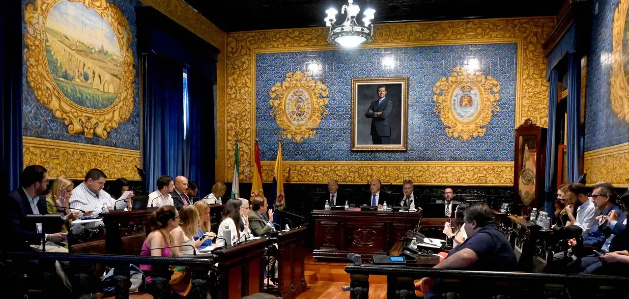 Imagen de la sesi&oacute;n plenaria celebrada en el Ayuntamiento de Algeciras