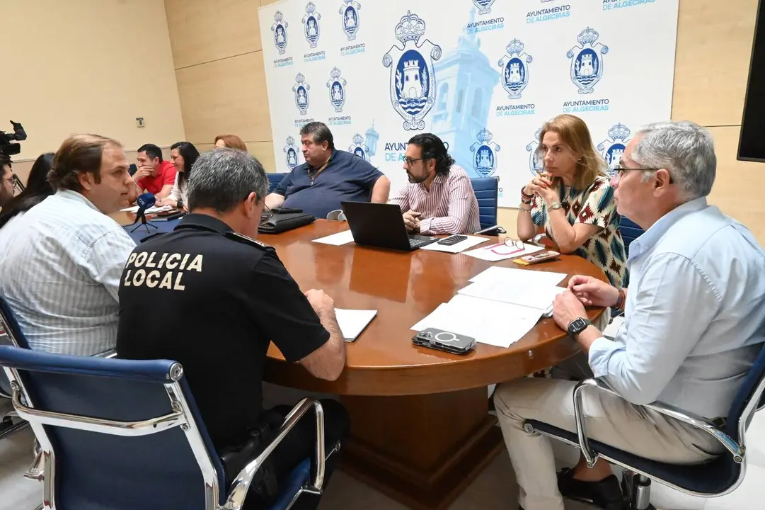 Reuni&oacute;n de la Comisi&oacute;n de Seguridad Ciudadana celebrada en el Ayuntamiento de Algeciras