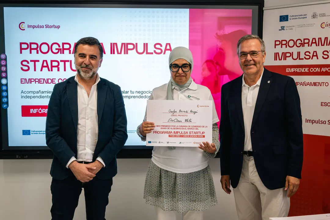 coClean Wafa ha sido el proyecto ganador del primer Demo Day del programa Impulsa Startup "Crea y Crece" de la C&aacute;mara de Comercio de la Bah&iacute;a de Algeciras - FOTO: FJ Ben&iacute;tez