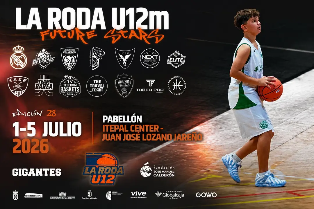El algecire&ntilde;o Aar&oacute;n V&aacute;zquez competir&aacute; con Next Hoops en el Torneo Internacional La Roda U12M - MONTAJE: CG24H