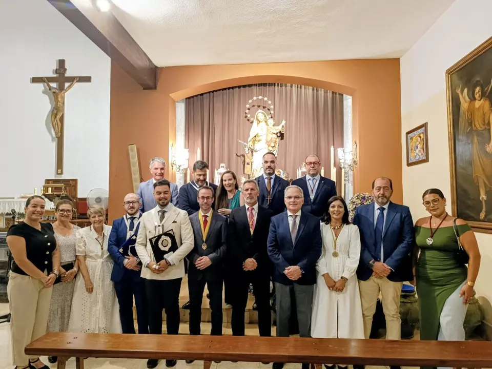 Jos&eacute; Luis Varela Mart&iacute;n durante el preg&oacute;n que abri&oacute; los cultos en honor a Nuestra Se&ntilde;ora del Carmen