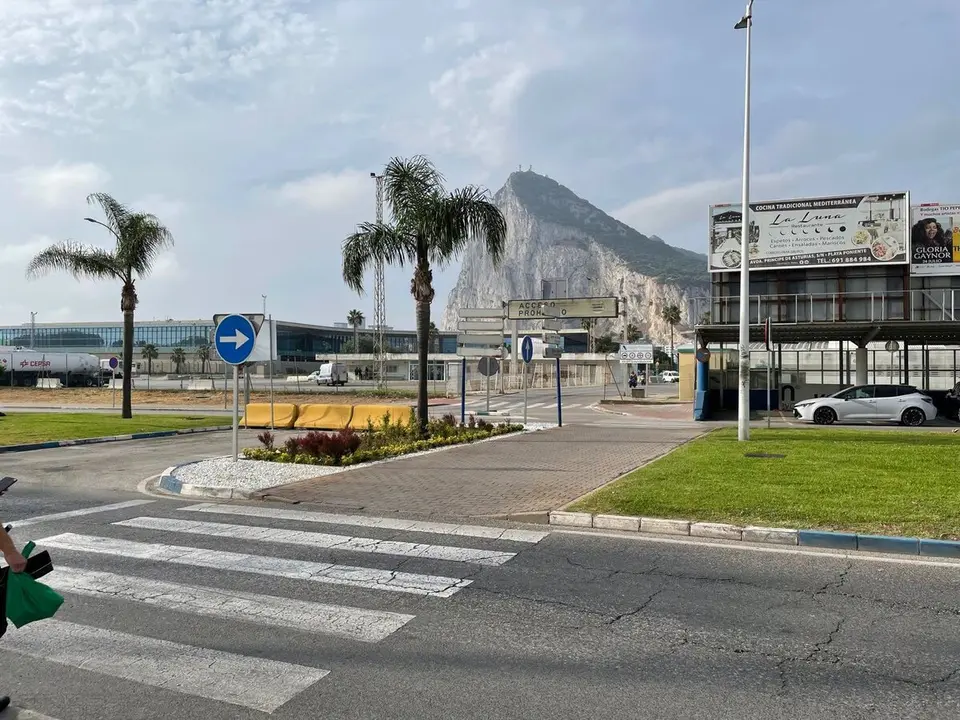 Juan Franco durante una comparecencia institucional sobre la nueva etapa en la frontera con Gibraltar