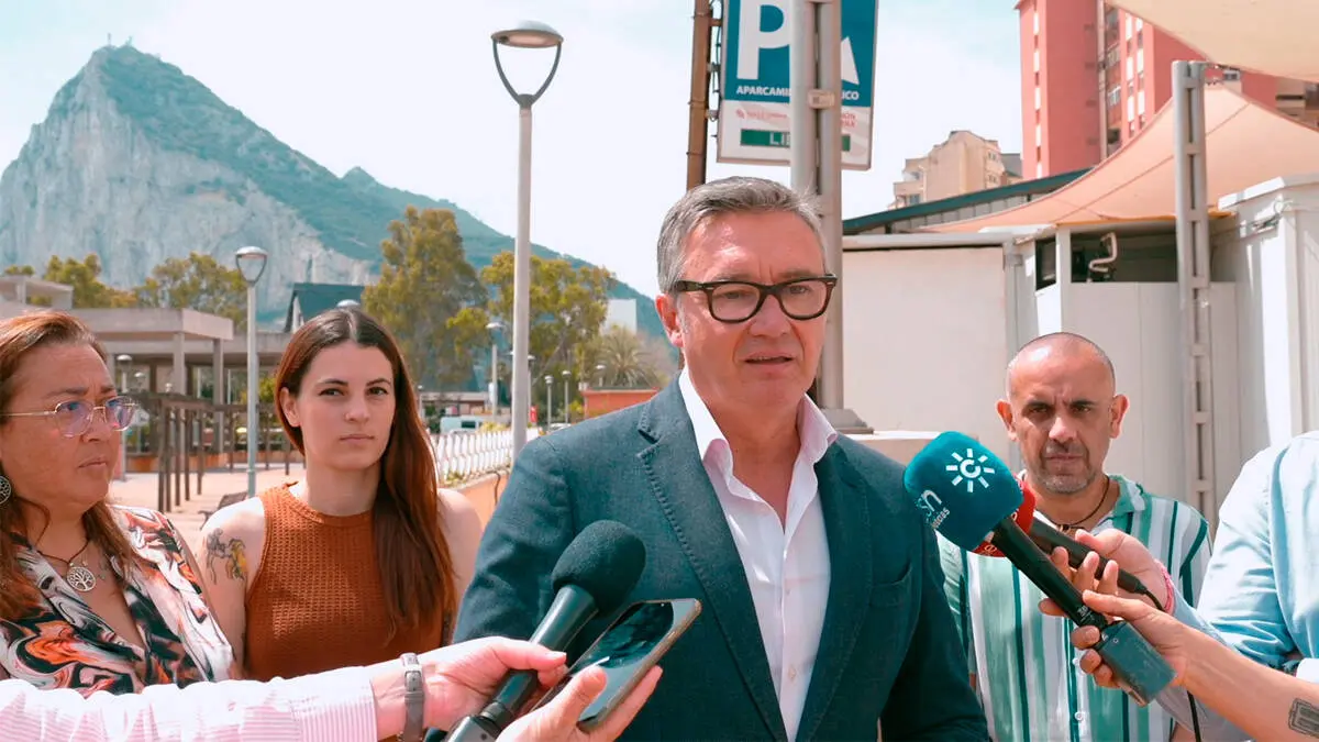 Manuel Gavira durante una comparecencia sobre el acuerdo alcanzado en relaci&oacute;n con Gibraltar