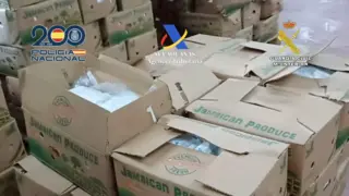 Parte de la droga aprehendida en la operación conjunta
