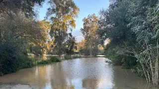 Imagen del embalse de esta mañana de martes, compartida por Adrián Vaca en sus redes sociales