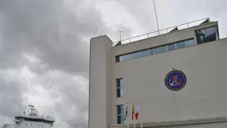 Edificio de la Corporación en el puerto algecireño