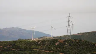 Aerogeneradores ubicados en el término municipal de Tarifa