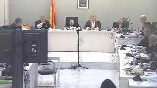Un momento del juicio de este lunes en la Audiencia Nacional 