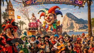 Carnaval en el Campo de Gibraltar. Creado con ChatGPT