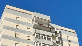 As&iacute; ha quedado el balc&oacute;n tras el desprendimiento