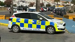 Veh&iacute;culo de la Polic&iacute;a Local durante un servicio en la ciudad de Algeciras.