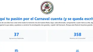 Vista principal de la plataforma CarnavaWiky, la nueva enciclopedia digital del Carnaval de Algeciras y el Campo de Gibraltar.