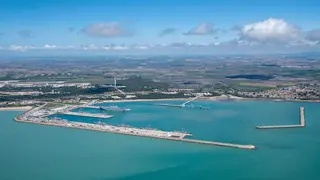 NAVAL STATION ROTA, Spain (April 6, 2022) Aerial photo of Naval Station (NAVSTA) Rota facilities, April 6, 2022.